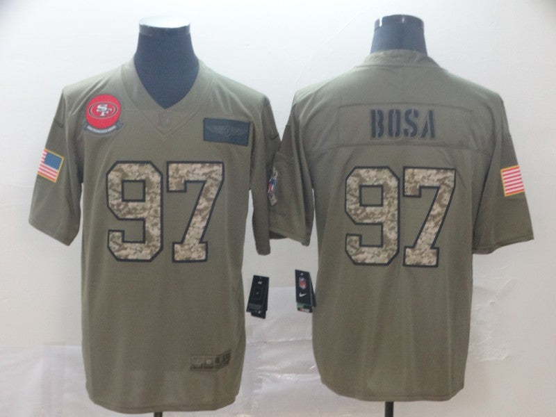 Men's San Francisco 49ers Nick Bosa #97 Brown Game Player Jersey1
