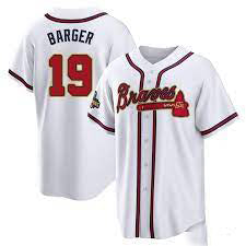 Atlanta Braves #19 Alec Barger Alternate Authentic Player Jersey Stitches Baseball Jerseys