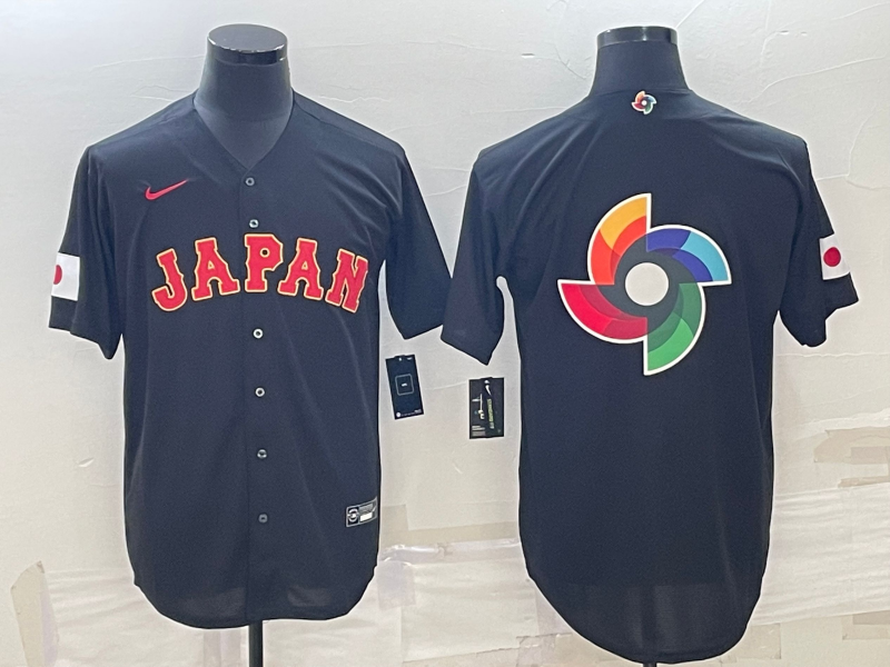 Men's 2023 World Baseball Classic Japan Black Jersey1