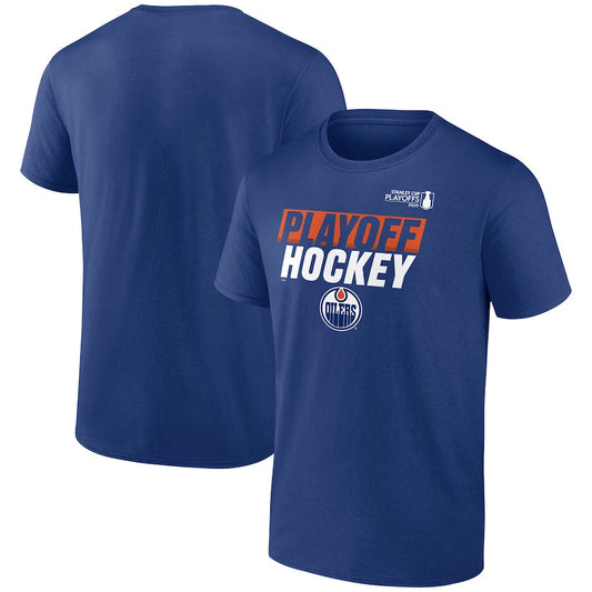 Men's Edmonton Oilers Royal 2025 Stanley Cup Playoffs Breakout T-Shirt