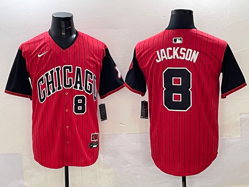 Men's Chicago White Sox Bo Jackson #8 Red/Black 2025 City Connect Limited Player Jersey1