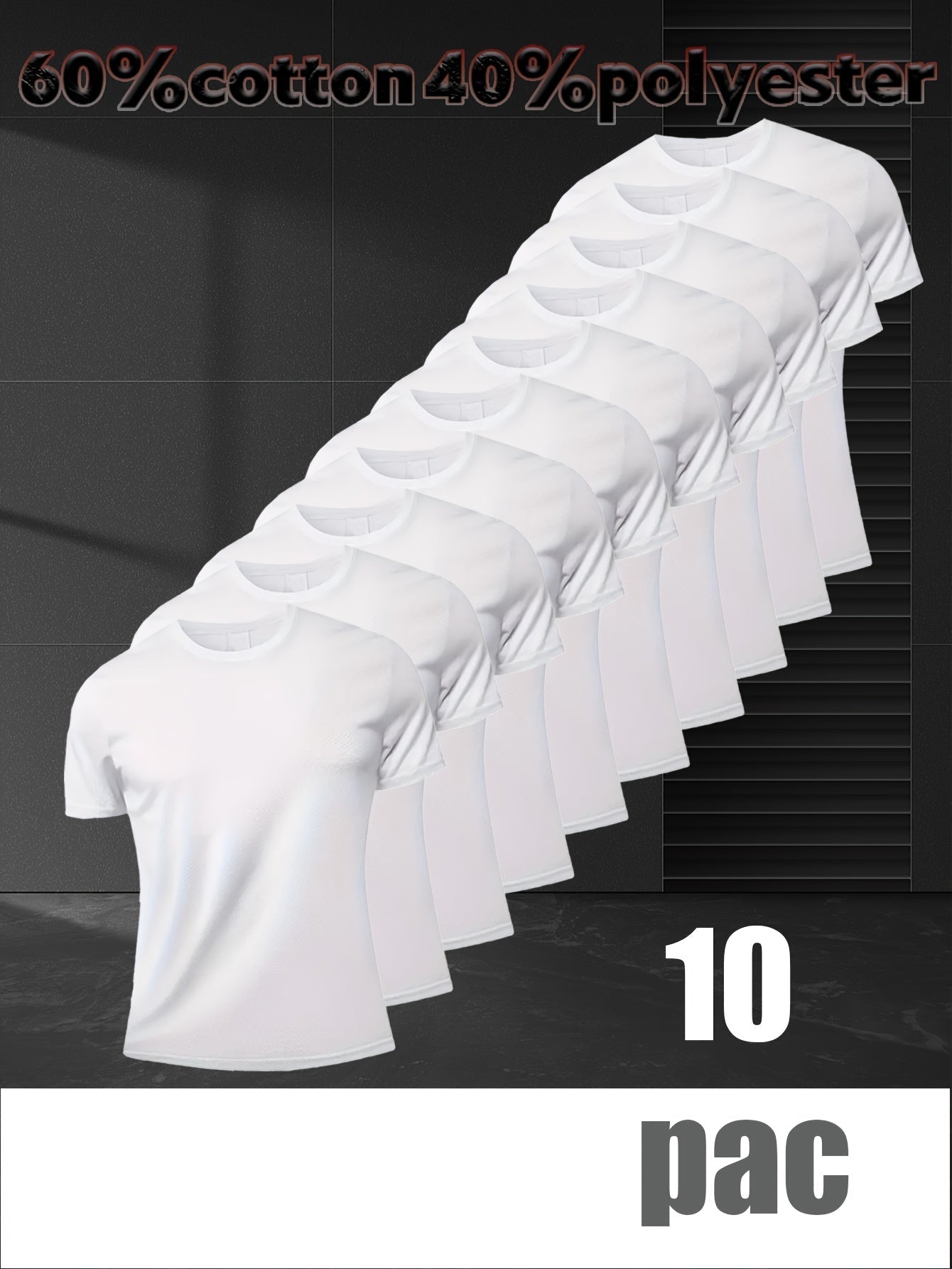 10pcs Men's Heavyweight T-Shirts
