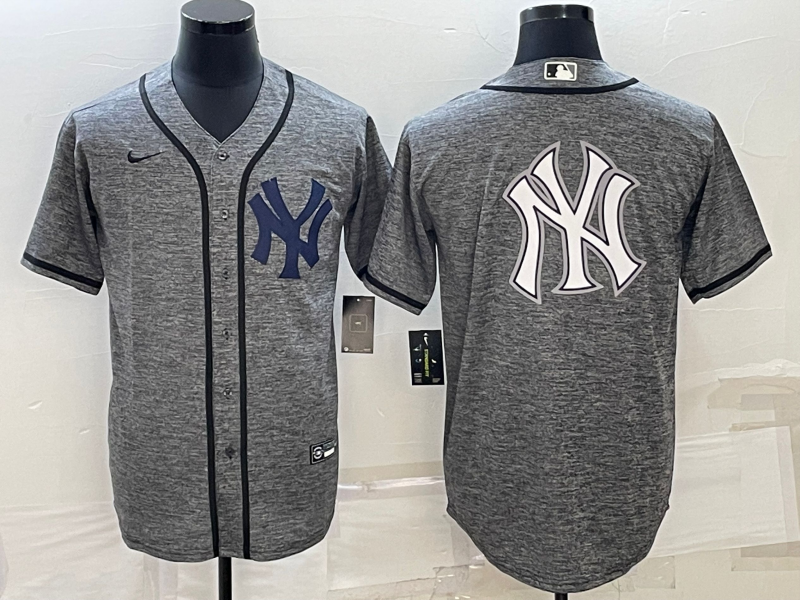 Men's New York Yankees Gray Alternate Player Jersey1