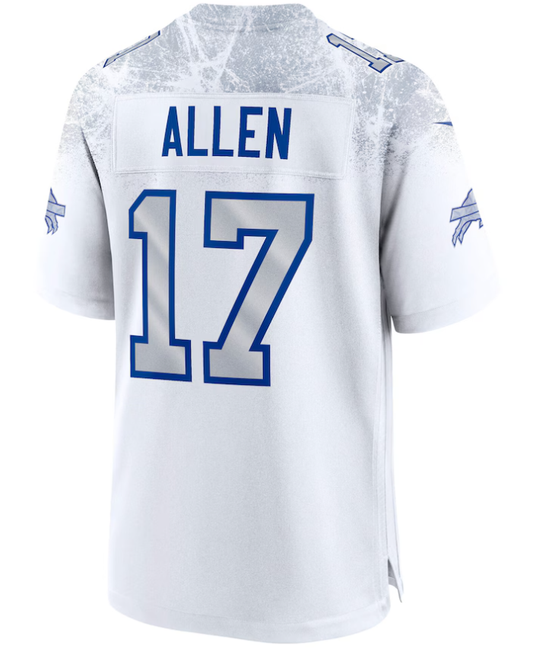 B.Bills Josh Allen Nike White 2025 Rivalries Collection Game Jersey