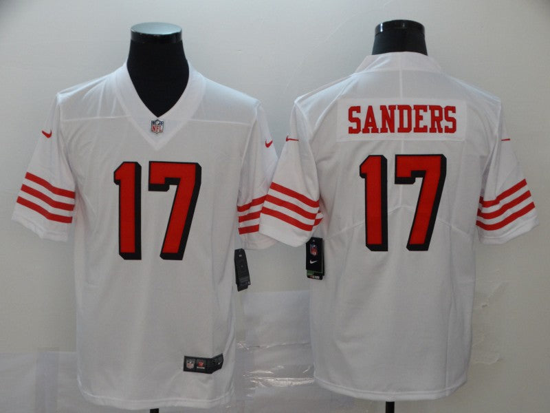 Men's San Francisco 49ers Emmanuel Sanders #17 White Game Player Jersey1