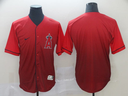 Men's Los Angeles Angels Red Replica Player Blank Jersey1