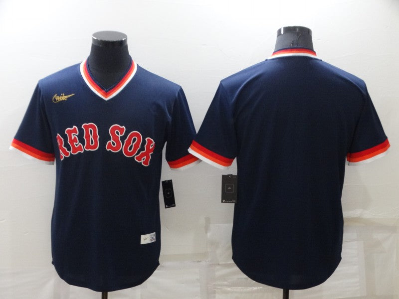Men's Boston Red Sox Navy Replica Team Blank Jersey1