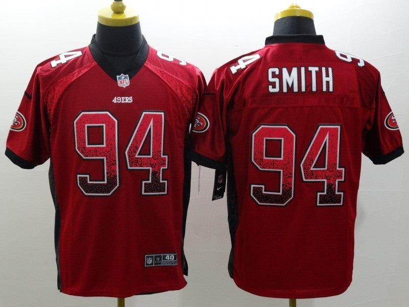 Men's San Francisco 49ers Justin Smith #94 Red Game Jersey1