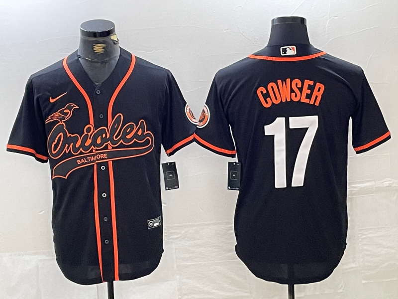 Men's Baltimore Orioles Colton Cowser #17 Black Player Jersey1 Joint Edition