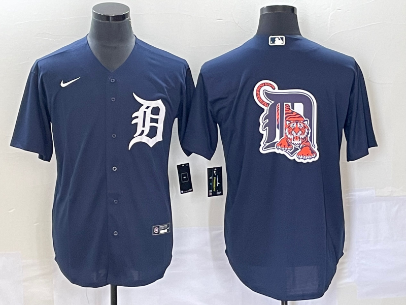 Men's Detroit Tigers Navy Alternate Replica Team Jersey1
