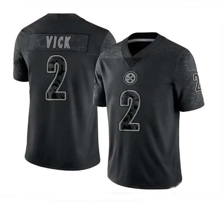 P.Steelers #2 VICK Game Jersey - BIACK American Football Jerseys
