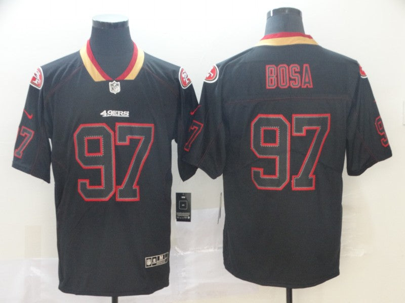 Men's San Francisco 49ers Nick Bosa #97 Black Game Player Jersey1