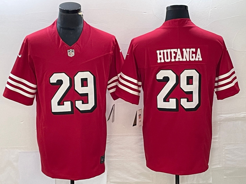 Men's San Francisco 49ers Talanoa Hufanga #29 Red Game Jersey1