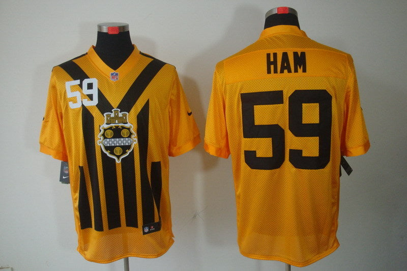 Men's Pittsburgh Steelers Jack Ham #59 Gold Game Jersey1