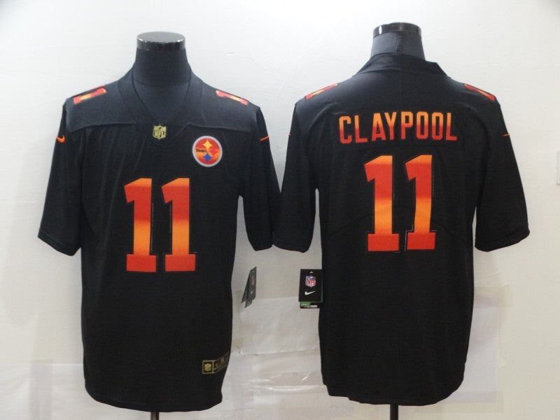 Men's Pittsburgh Steelers #11 Chase Claypool Black Game Jersey1