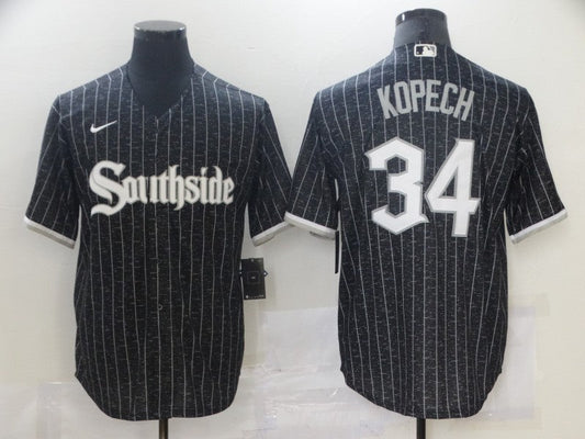 Men's Chicago White Sox Michael Kopech #34 Black Stitched Jersey1