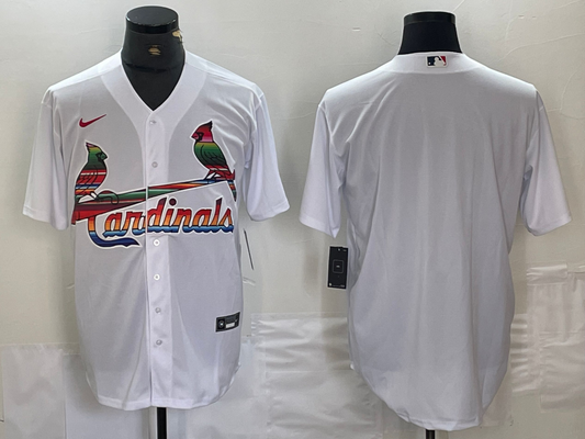 Men's St. Louis Cardinals White Alternate Replica Blank Jersey1