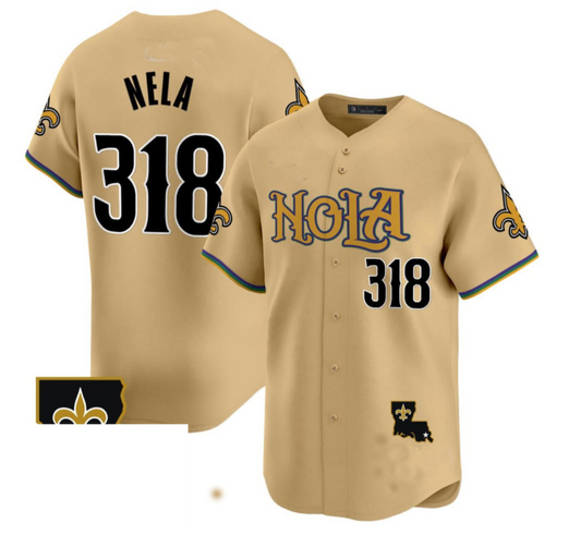 NO.Saints #318 NELA Stitched American Baseball Jerseys