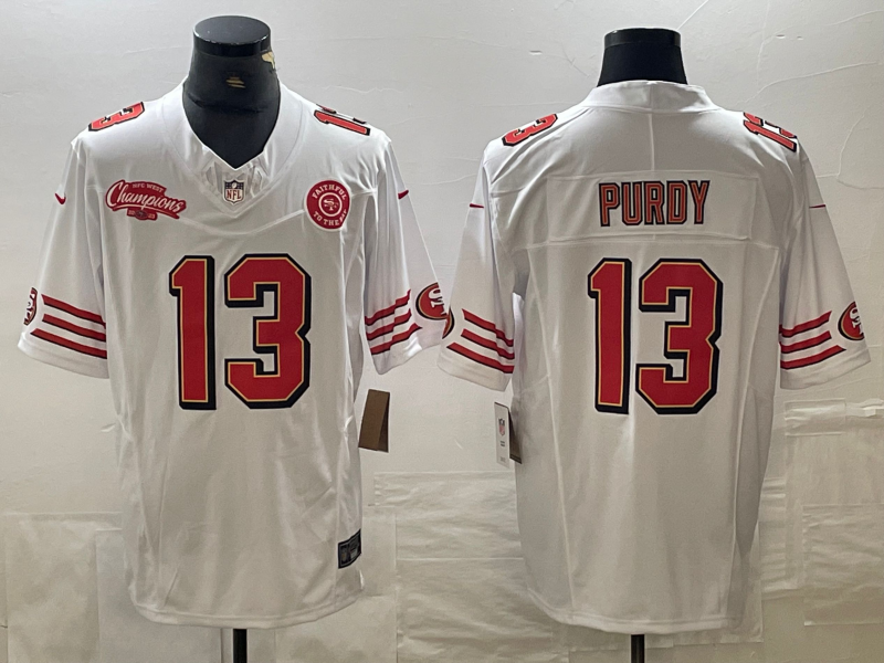Men's San Francisco 49ers Brock Purdy White Game Player Jersey1
