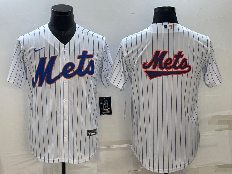 Men's New York Mets White Home Replica Team Jersey1