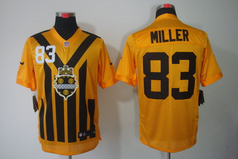 Men's Pittsburgh Steelers Heath Miller #83 Gold Game Jersey1
