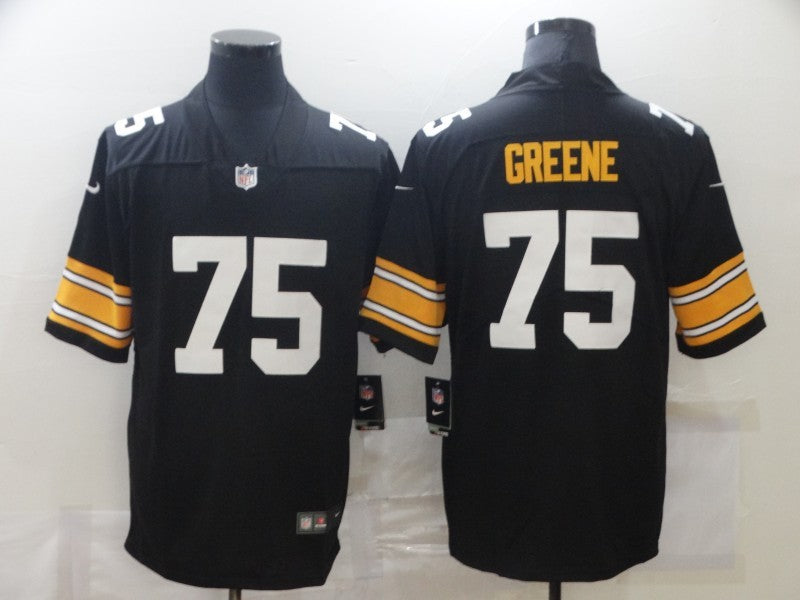 Men's Pittsburgh Steelers Joe Greene #75 Black Player Game Jersey1