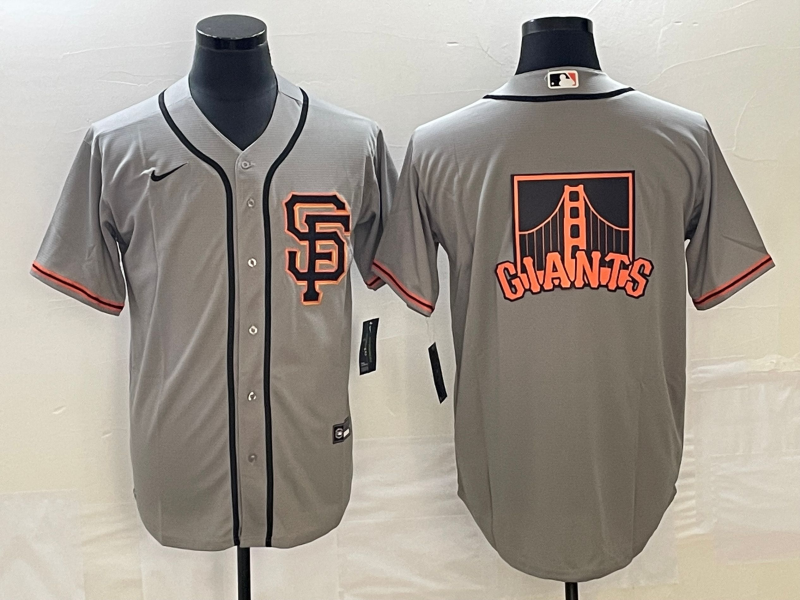 Men's San Francisco Giants Gray Road Replica Player Jersey1