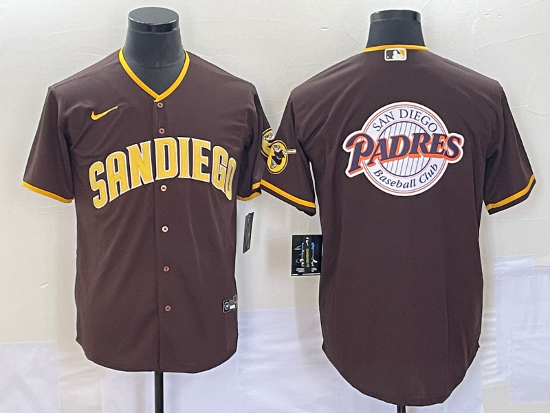 Men's San Diego Padres Brown Road Replica Player Jersey1