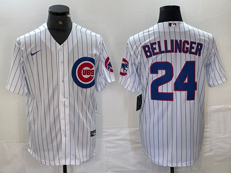 Men's Chicago Cubs Cody Bellinger #24 White Home Limited Player Jersey1
