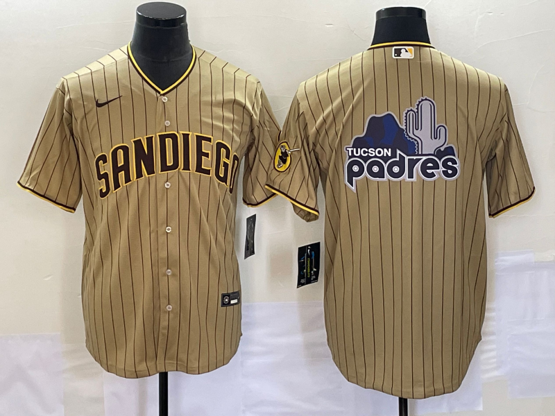 Men's San Diego Padres Tan Alternate Replica Team Jersey1