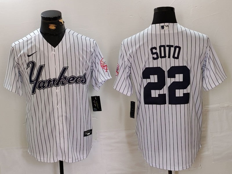 Men's New York Yankees Juan Soto White Replica Player Jersey1