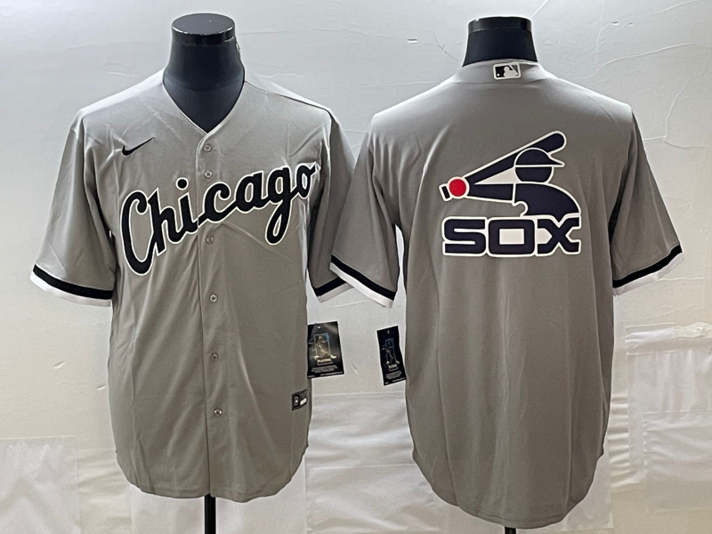 Men's Chicago White Sox Gray Replica Player Jersey1