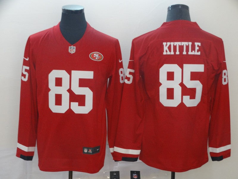 Men's San Francisco 49ers George Kittle #85 Red Authentic Game Jersey1