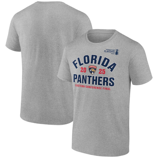 Men's Florida Panthers Heather Gray 2025 Stanley Cup Playoffs Eastern Conference Final Contender T-Shirt