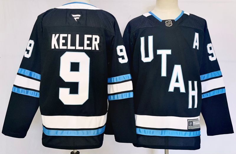 Men's Utah Mammoth Clayton Keller #9 Fanatics Black Player Jersey