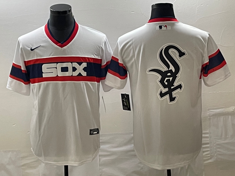 Men's Chicago White Sox White Home Cooperstown Collection Team Jersey1
