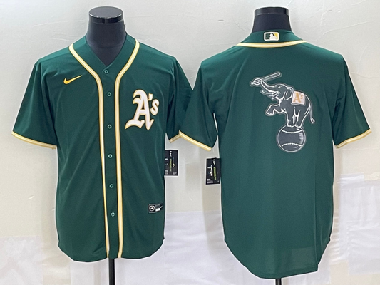 Men's Oakland Athletics Kelly Green Replica Game Jersey1