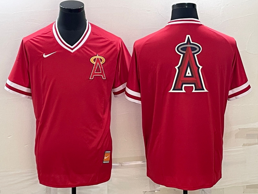 Men's Los Angeles Angels Red Authentic Team Jersey1