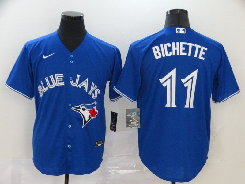 Men's Toronto Blue Jays Bo Bichette #11 Blue Replica Baseball Jersey1