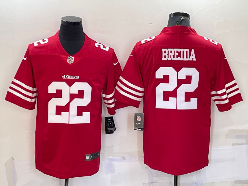 Men's San Francisco 49ers Matt Breida #22 Red Player Jersey1