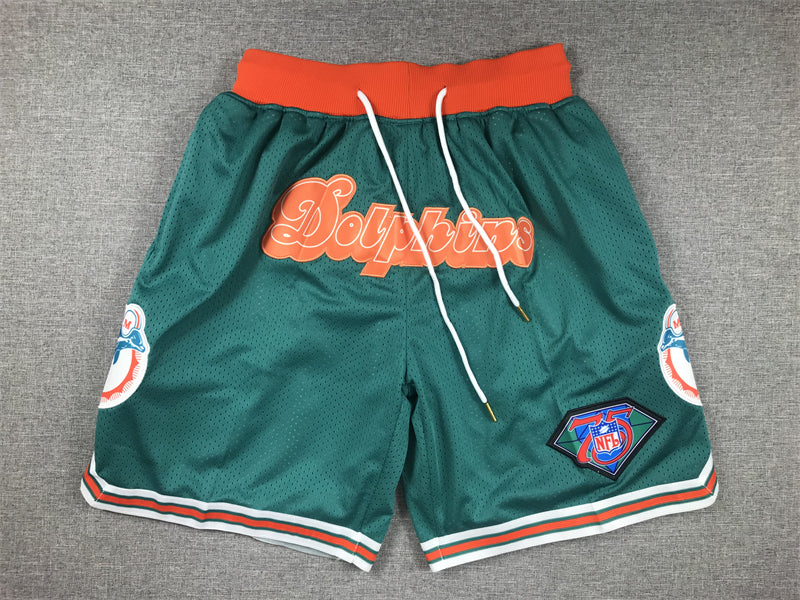 Men's Miami Dolphins Aqua Pocket Shorts1