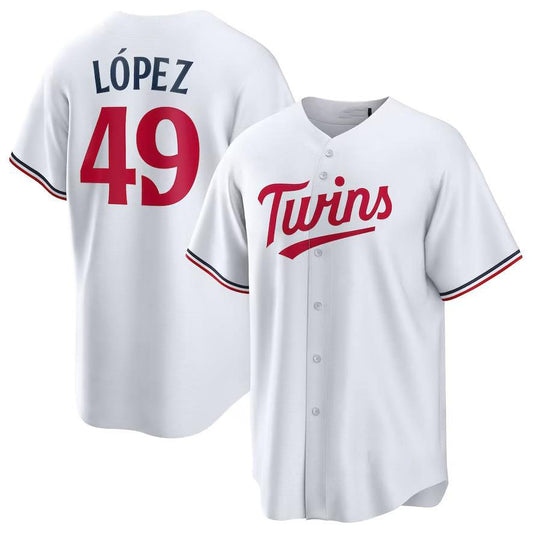 Minnesota Twins #49 Pablo L¨?pez White Home Limited Player Baseball Jersey
