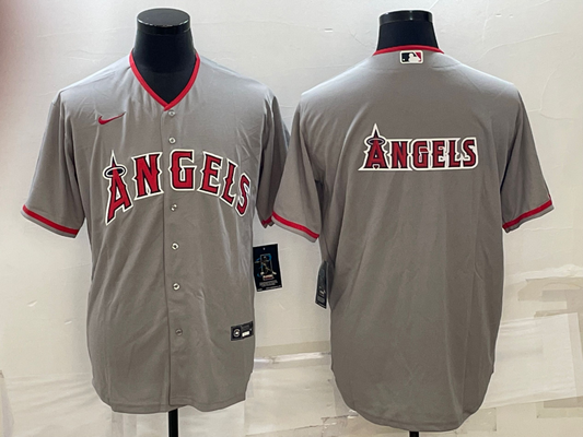 Men's Los Angeles Angels Gray Alternate Replica Player Jersey1