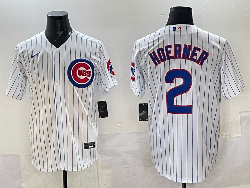 Men's Chicago Cubs Nico Hoerner #2 White Home Limited Player Jersey