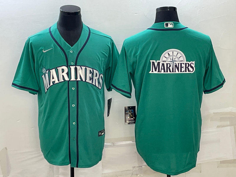 Men's Seattle Mariners Aqua Alternate Replica Team Jersey1