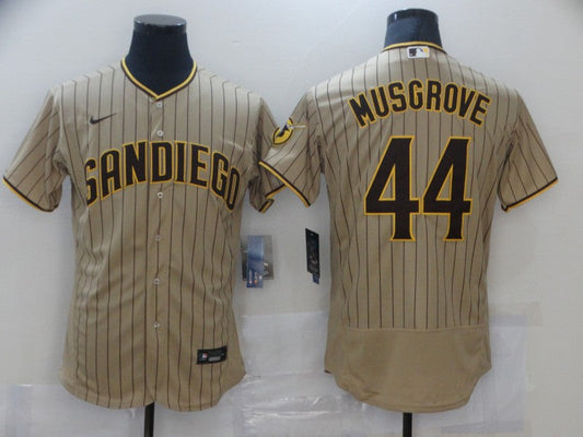 Men's San Diego Padres Joe Musgrove #44 Khaki Stitched Jersey1