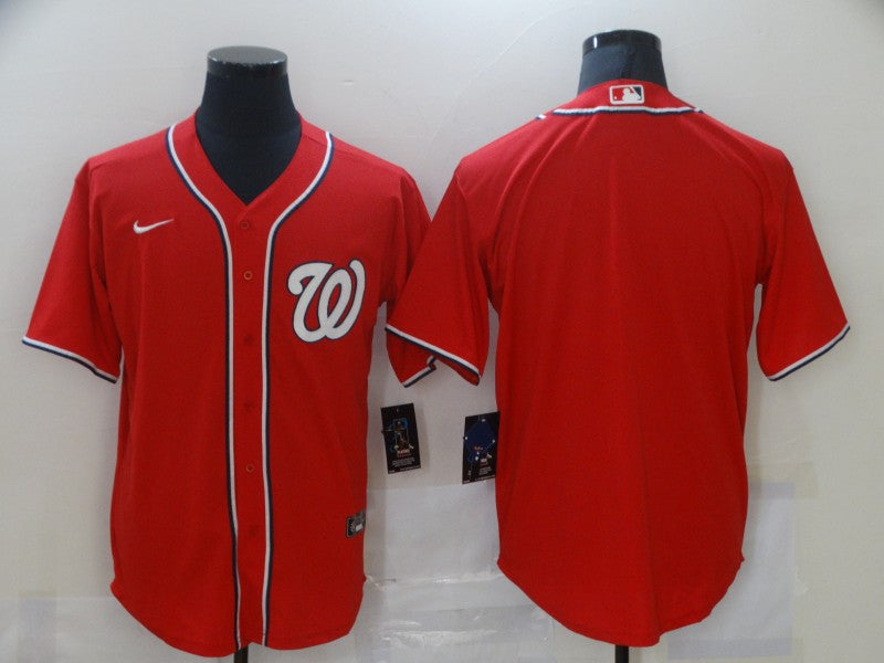 Men's Washington Nationals Red Alternate Replica Blank Jersey1