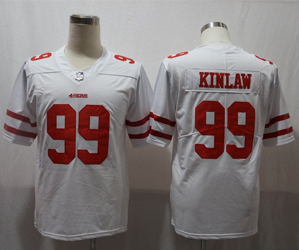 Men's San Francisco 49ers Javon Kinlaw #99 White Game Jersey1