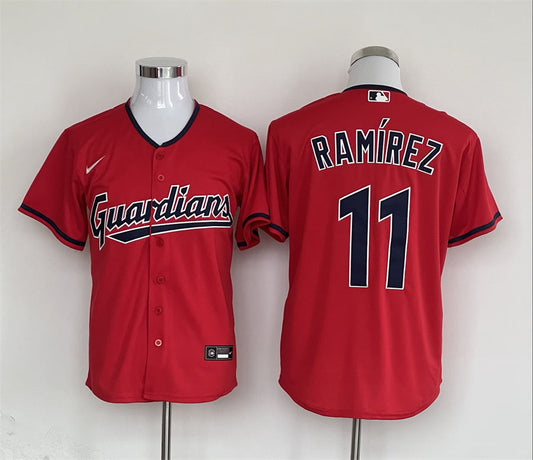 Men's Cleveland Guardians Jose Ramirez Nike Red Replica Player jersey