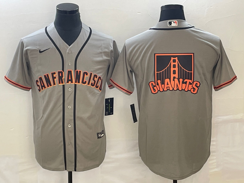 Men's San Francisco Giants Gray Replica Player Jersey1